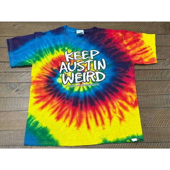 “KEEP AUSTIN WEIRD” Colortone Tie Dye T-Shirt - Women's Size M - Picture 1 of 6